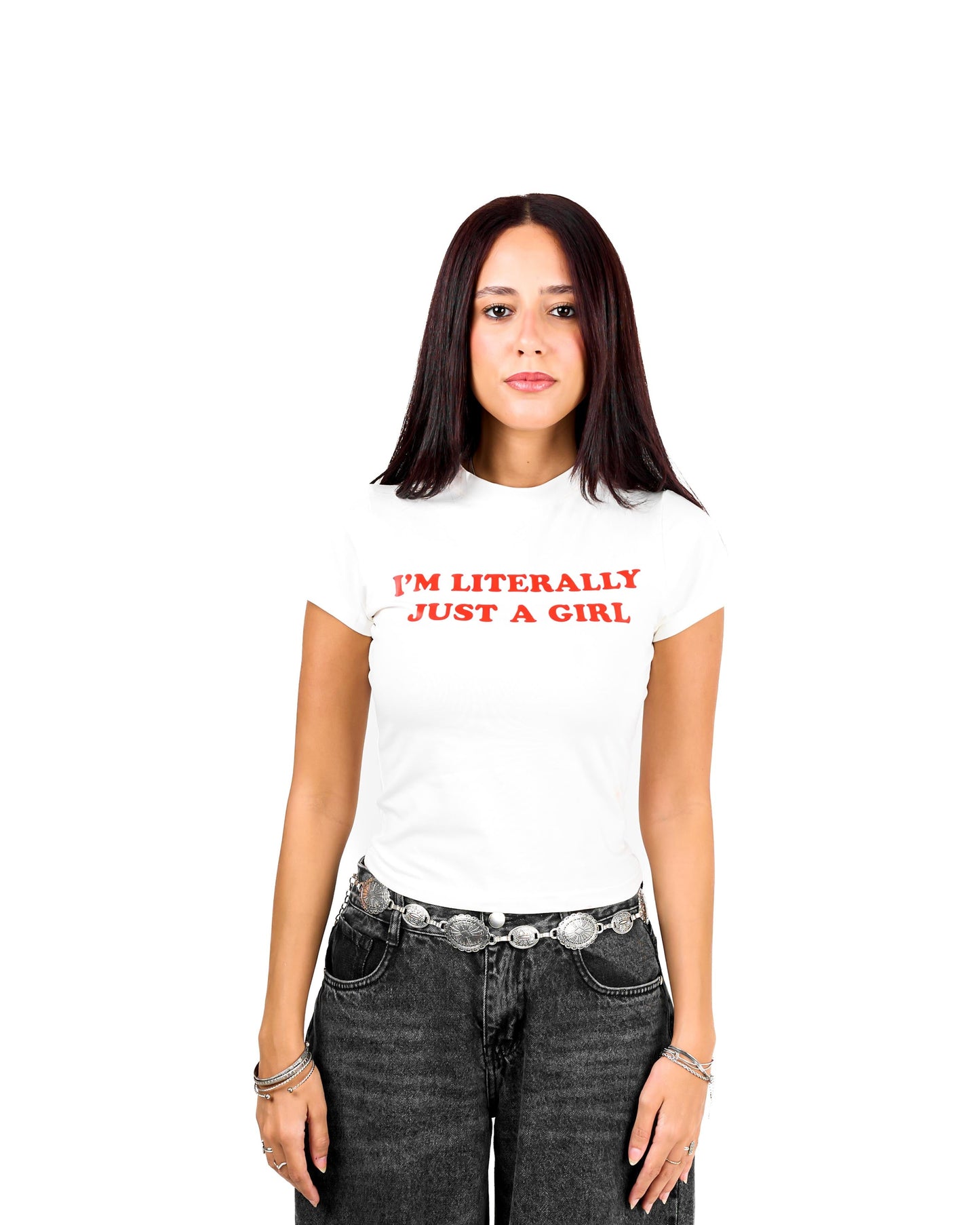 just a girl baby tee