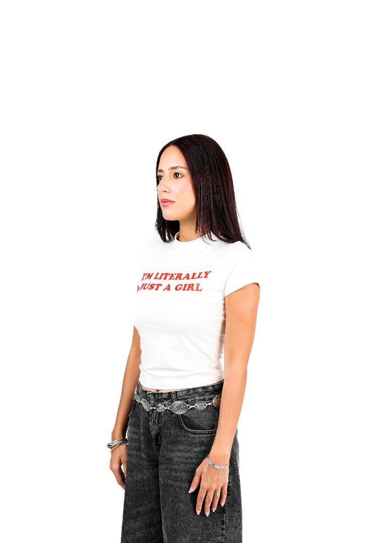 just a girl baby tee