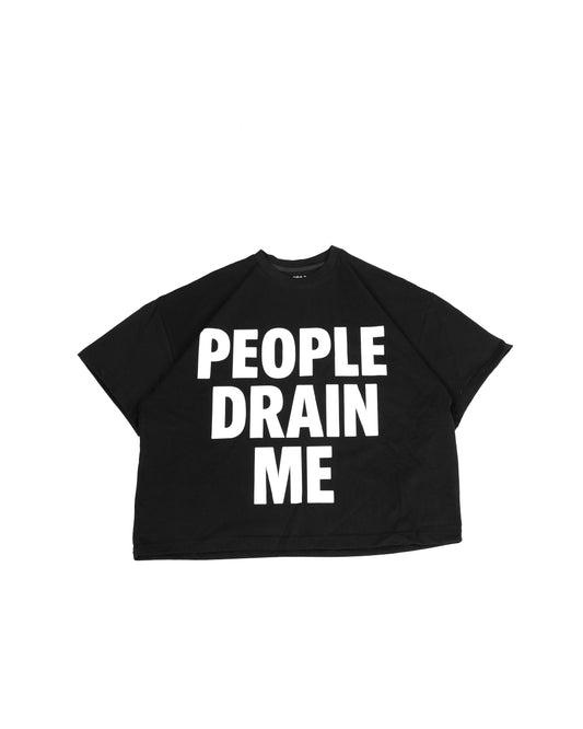 ‘People drain me’ Boxy cropped fit tee