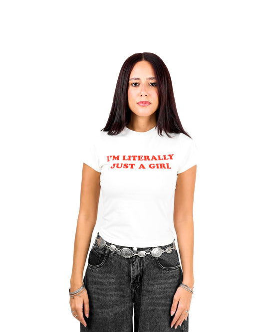 just a girl baby tee